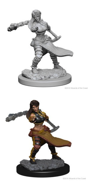 DND Monk Human Miniatures Unpainted Miniatures Figures for Dungeons and  Dragons