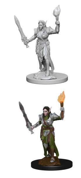 PF Unpainted Miniatures Wave 1: Elf Female Fighter