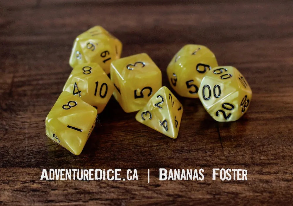 Bananas Foster Dice Set