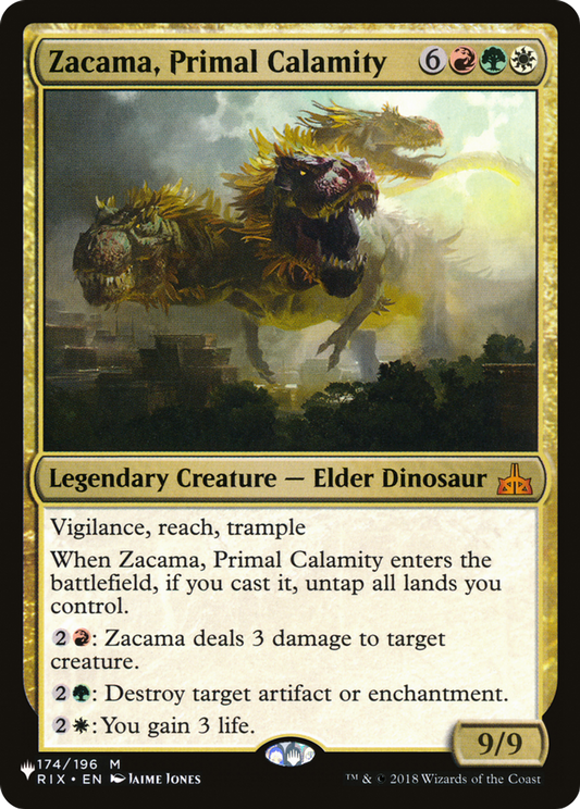 Zacama, Primal Calamity