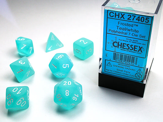 Frosted: 7pc Teal/White