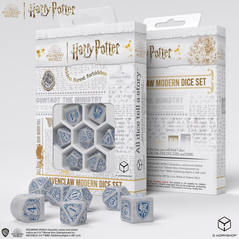 Harry Potter: Ravenclaw Modern Dice Set - White