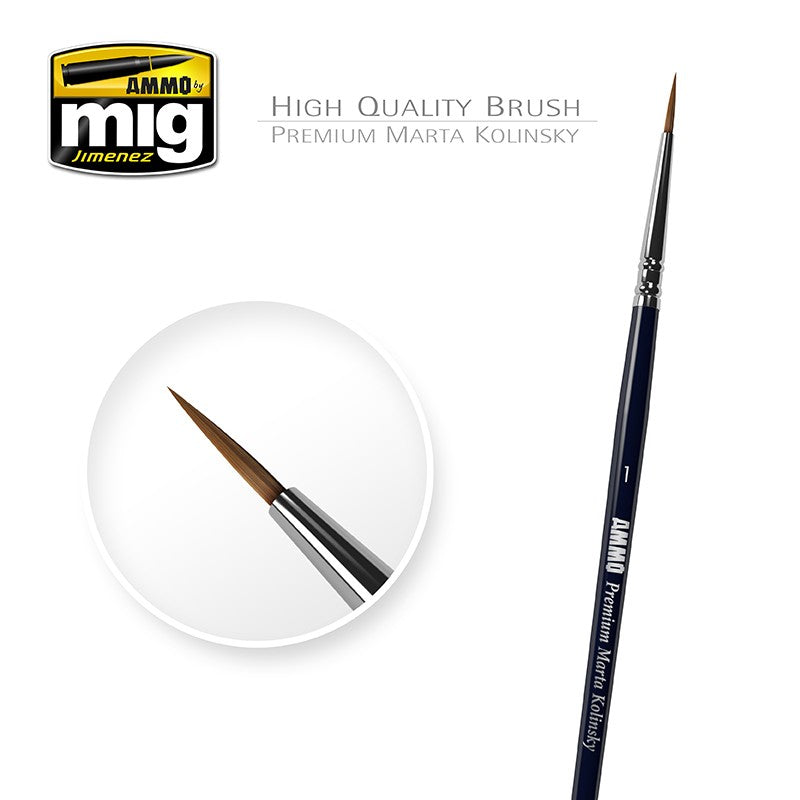 Ammo Mig Premium Marta Kolinsy Round Brush, 1