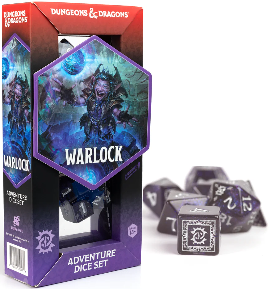 DND Adventure Dice Warlock: Purple