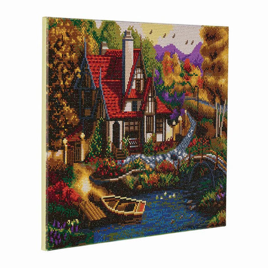 Crystal Art Kit (Large)- Riverside Cottage