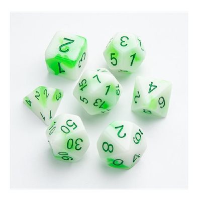 Glow Series: Toxic Stones - RPG Dice Set