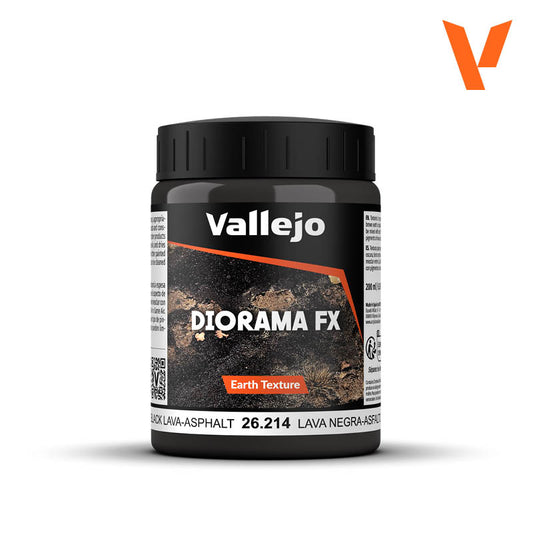 Vallejo: Diorama Earth Textures: Black Lava-Asphalt (200ml)