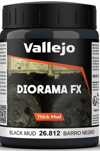 Vallejo: Diorama Effects: Black Thick  Mud (200ml)