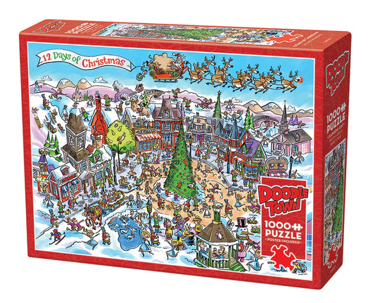 DoodleTown: 12 Days of Christmas | 1000 Piece