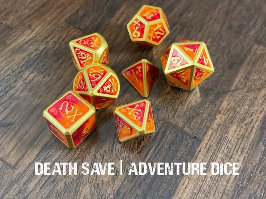 Death Save metal dice set