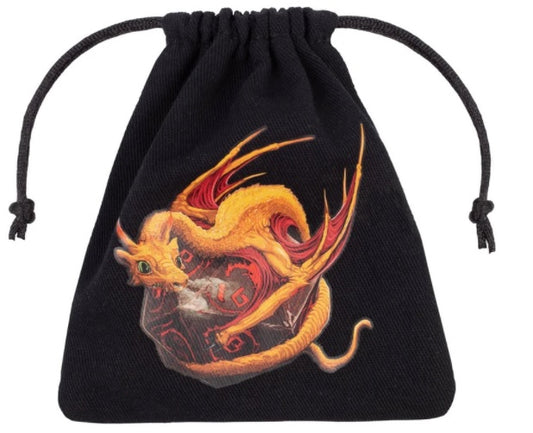 Dice Bag- Dragon (Black and Adorable)