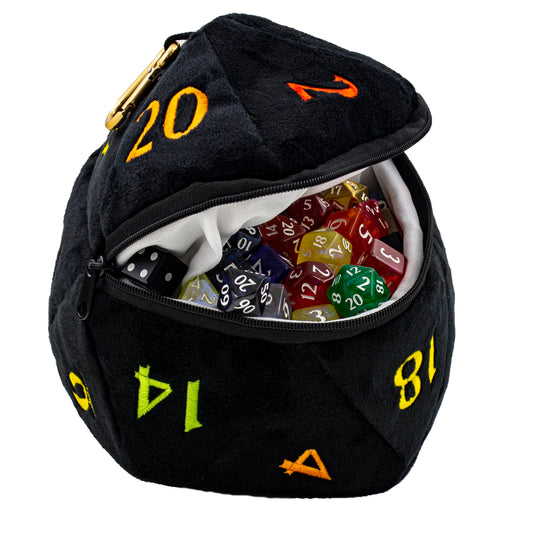 D20 Plush Dice Bag (Rainbow)