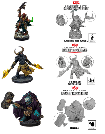 D&D Minis- Collectors series- Arkhan the Cruel & the Dark Order