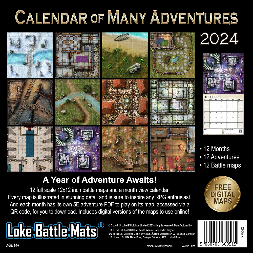 Calendar of Many Adventures 2024