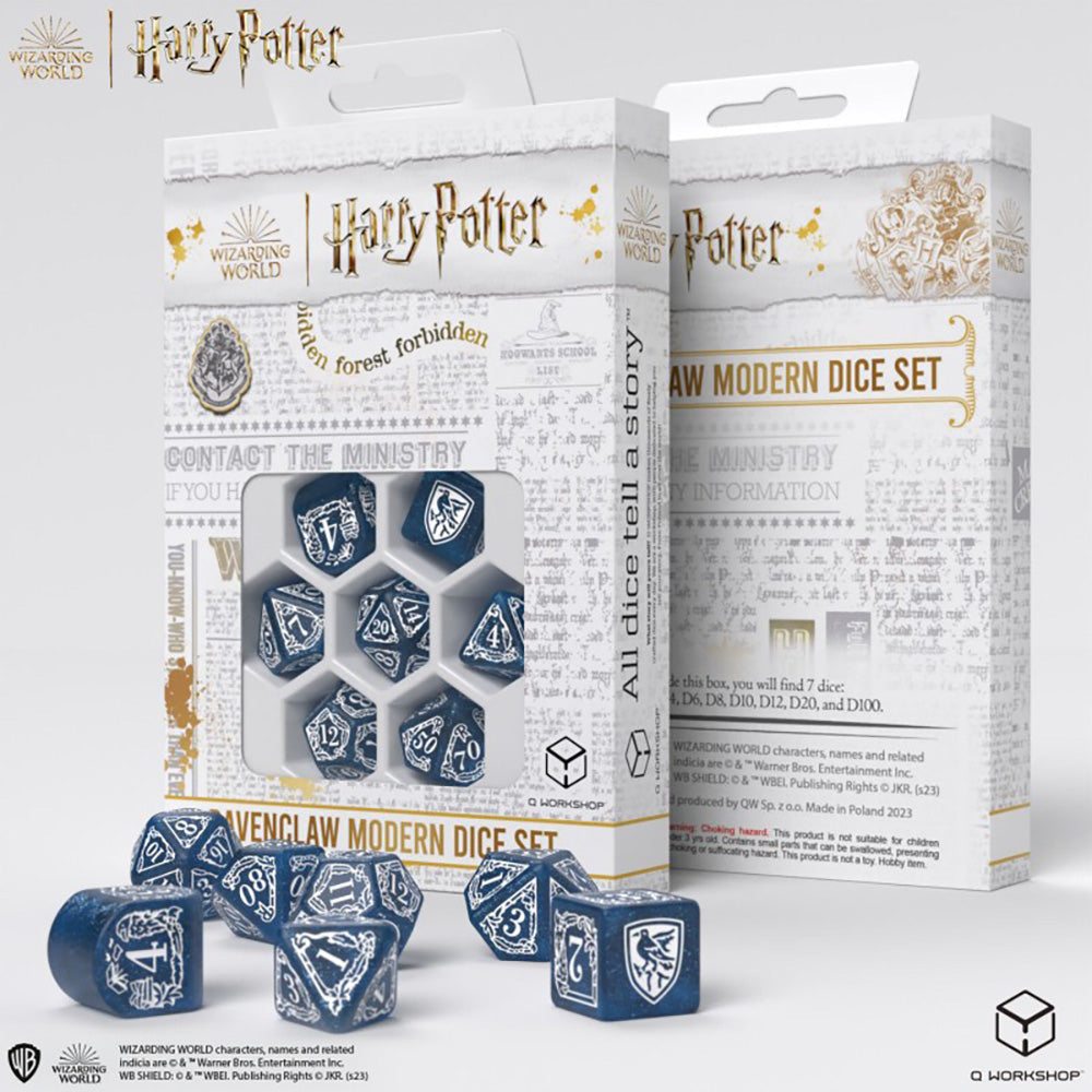 Harry Potter: Ravenclaw Modern Dice Set - Blue