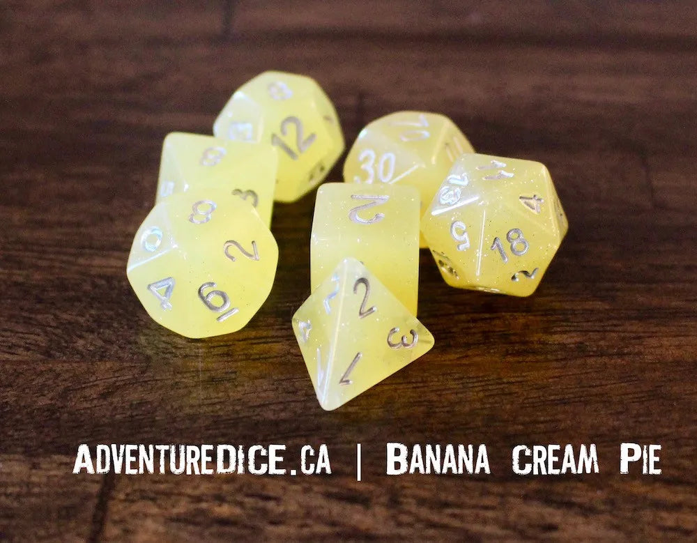 Banana Cream Pie Dice Set