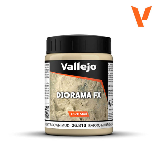 Vallejo: Diorama Effects: Light Brown Mud (200ml)