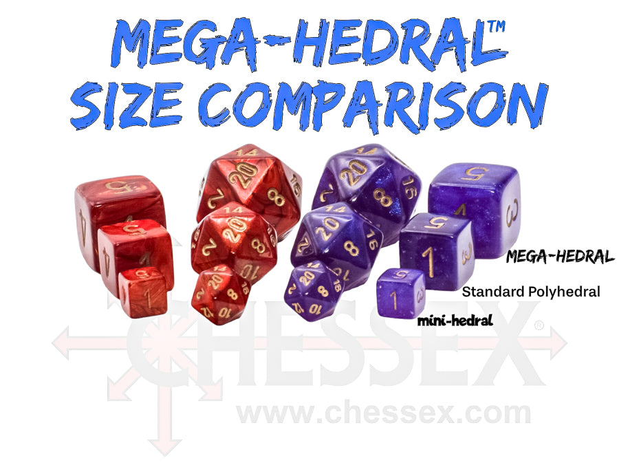 Mega-Hedral 7pc set- Scarab- Scarlet/Gold