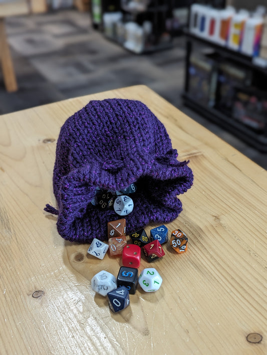 Handmade Crochet Dice Bag