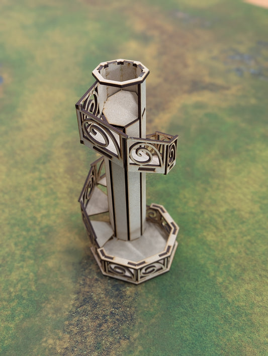 Dice Tower- MDF- External Spiral