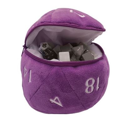 D20 Plush Dice Bag (Purple)