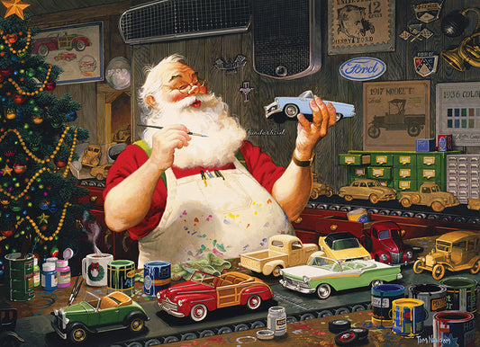 Santa Painting Cars - 1000pc