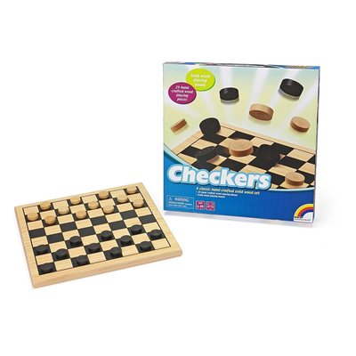 Wooden Checkers- 11.5"