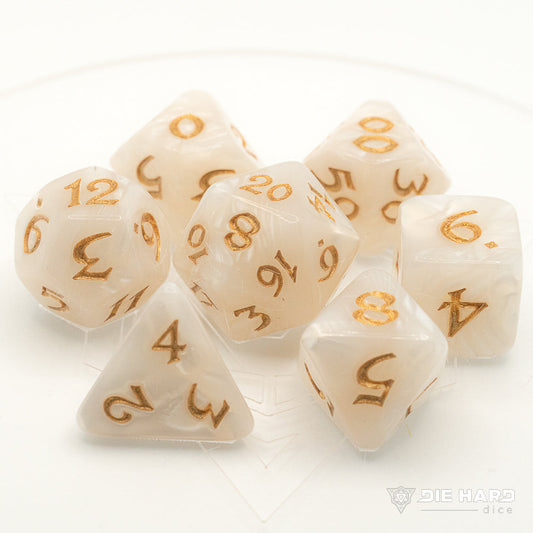 Die Hard Dice: 7pc Elessia Elf Queen with Gold