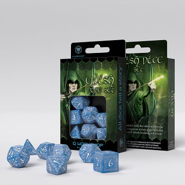 Elvish Dice Set- Glacier/White