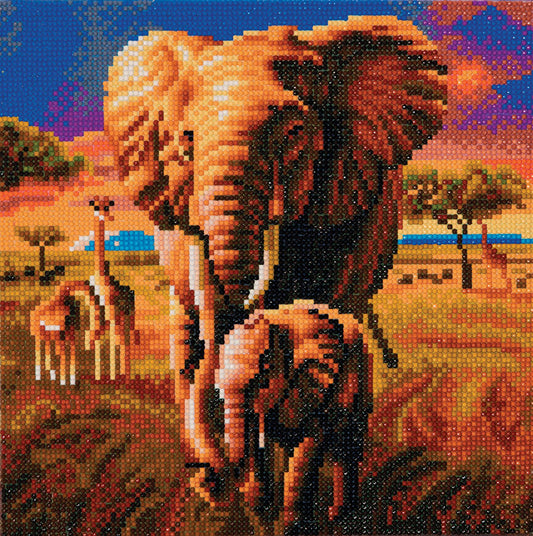 Crystal Art Kit (Medium)- Elephant of the Savannah