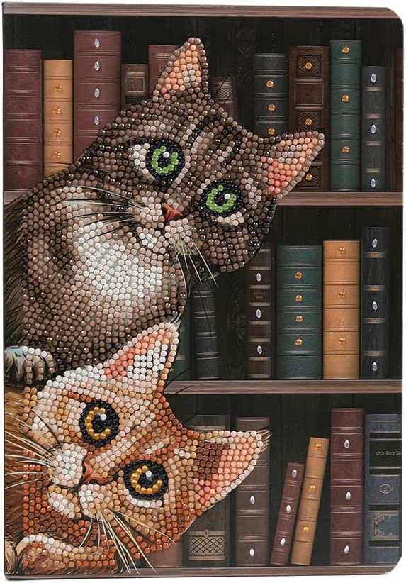 Crystal Art Kit (Notebook Kit)- Cats in the Library