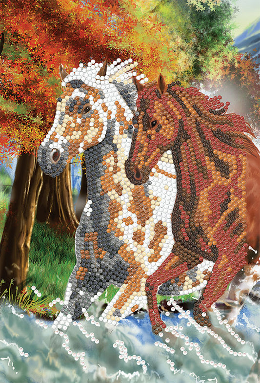 Crystal Art Kit (Notebook Kit)- Wild Horses