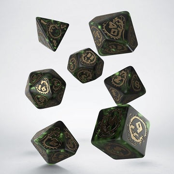 Dragon Dice Set- Green/Gold