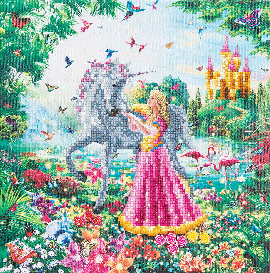 Crystal Art Kit (Medium)- The Princess and the Unicorn