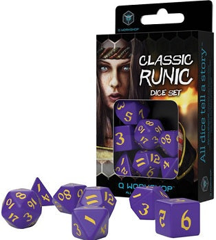 Classic Runic Dice Set: Purple/Yellow