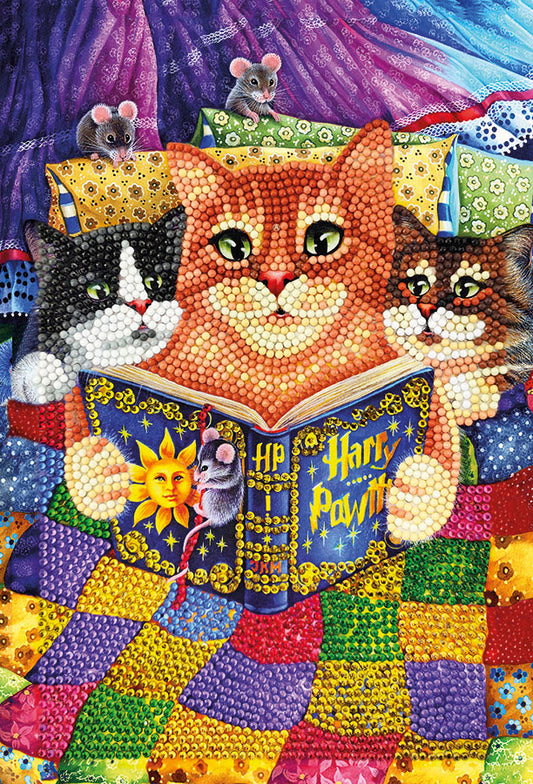 Crystal Art Kit (Notebook Kit)- Kitty Bedtime Stories