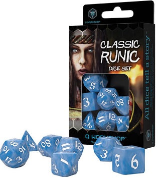 Classic Runic Dice Set: Glacier/White