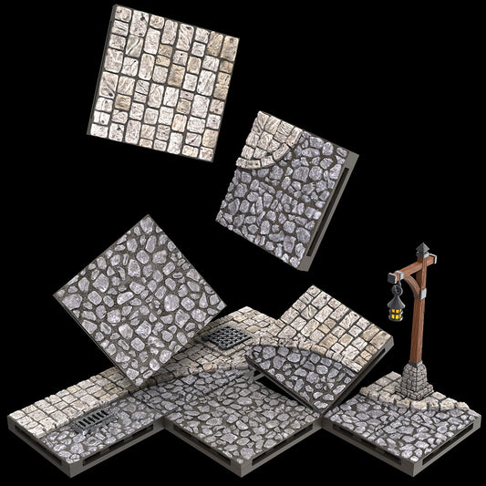 Warlock Tiles: Town/Village - Town Square