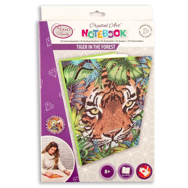 Crystal Art Kit (Notebook Kit)- Tiger in the Forest