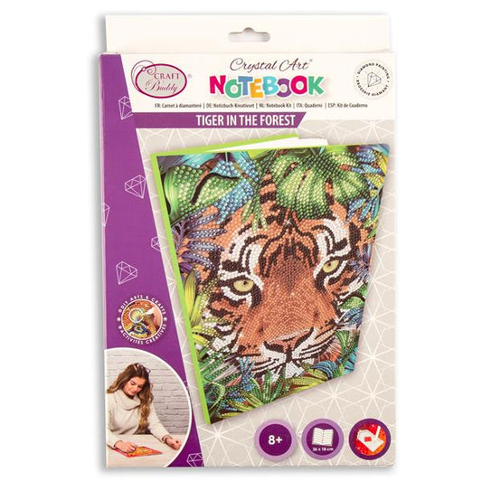 Crystal Art Kit (Notebook Kit)- Tiger in the Forest