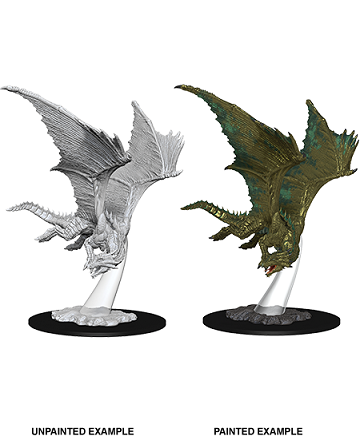 D&D Unpainted Minis WV9 Young Bronze Dragon