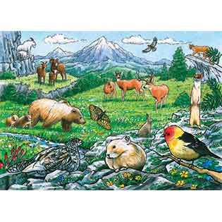 Rocky Mountain Wildlife- Tray puzzle