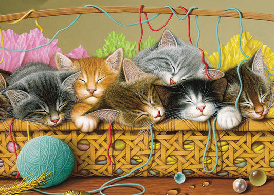 Kittens in Basket- Tray puzzle