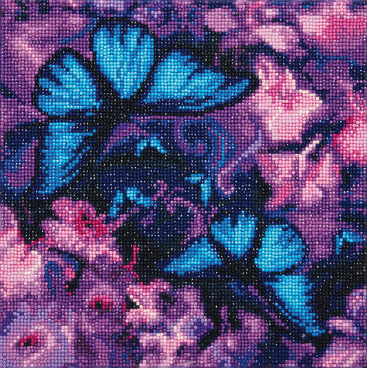 Crystal Art Kit (Medium)- Blue Violet Butterflies